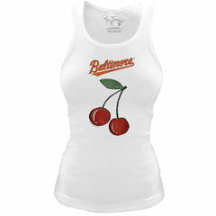 Baltimore Orioles Tiny Turnip Women's Fitted Cherries Tri-Blend Tank Top - MLB
