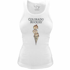 Colorado Rockies Tiny Turnip Women's Fitted Triple Scoop Tri-Blend Tank Top - MLB