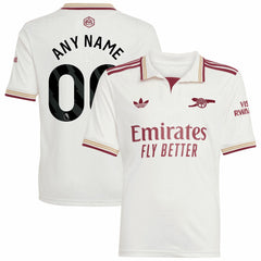 Arsenal Youth 2025/26 Third Replica Custom Jersey White | Adidas discount