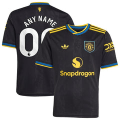 Manchester United Youth 2025/26 Third Replica Custom Jersey Black | Adidas cheap
