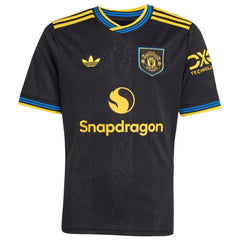 Manchester United Youth 2025/26 Third Replica Custom Jersey Black | Adidas cheap