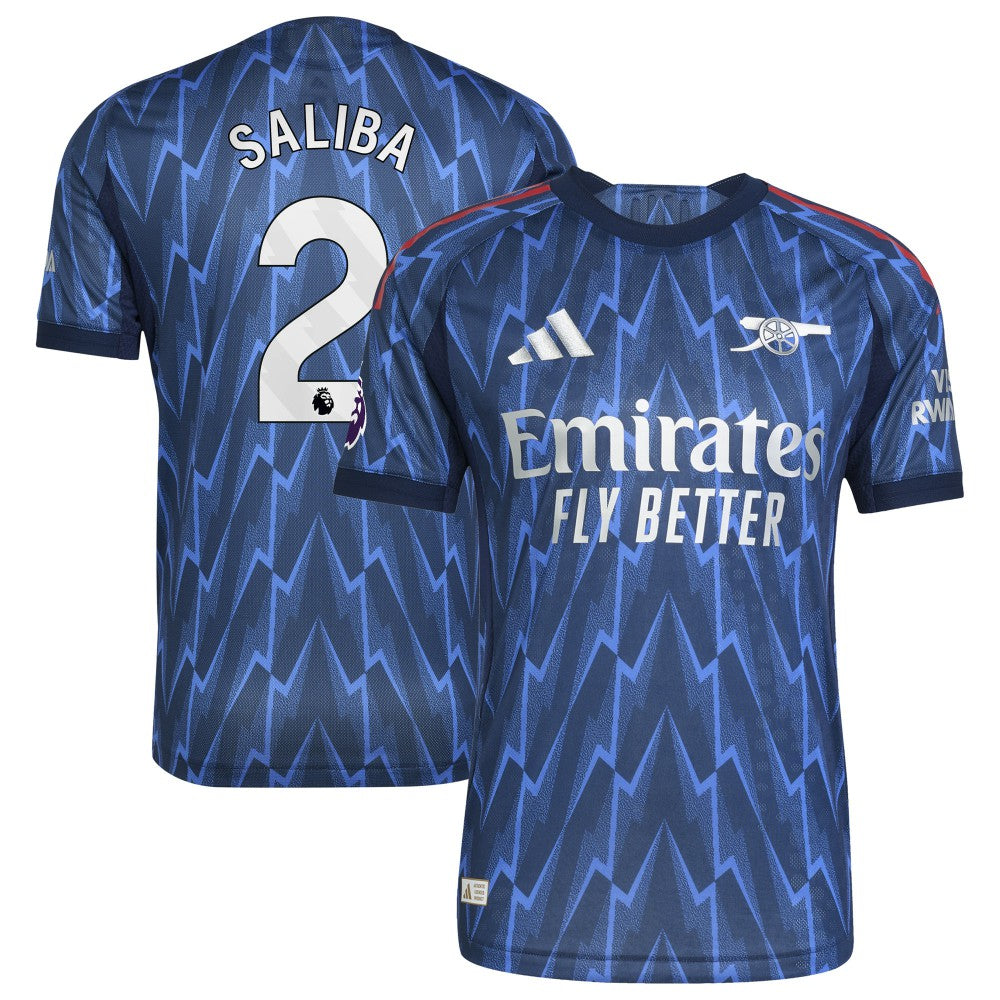 William Saliba Arsenal 2025/26 Away Player Jersey Blue | Adidas discount