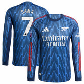Bukayo Saka Arsenal 2025/26 Away Long Sleeve Player Jersey Blue | Adidas discount