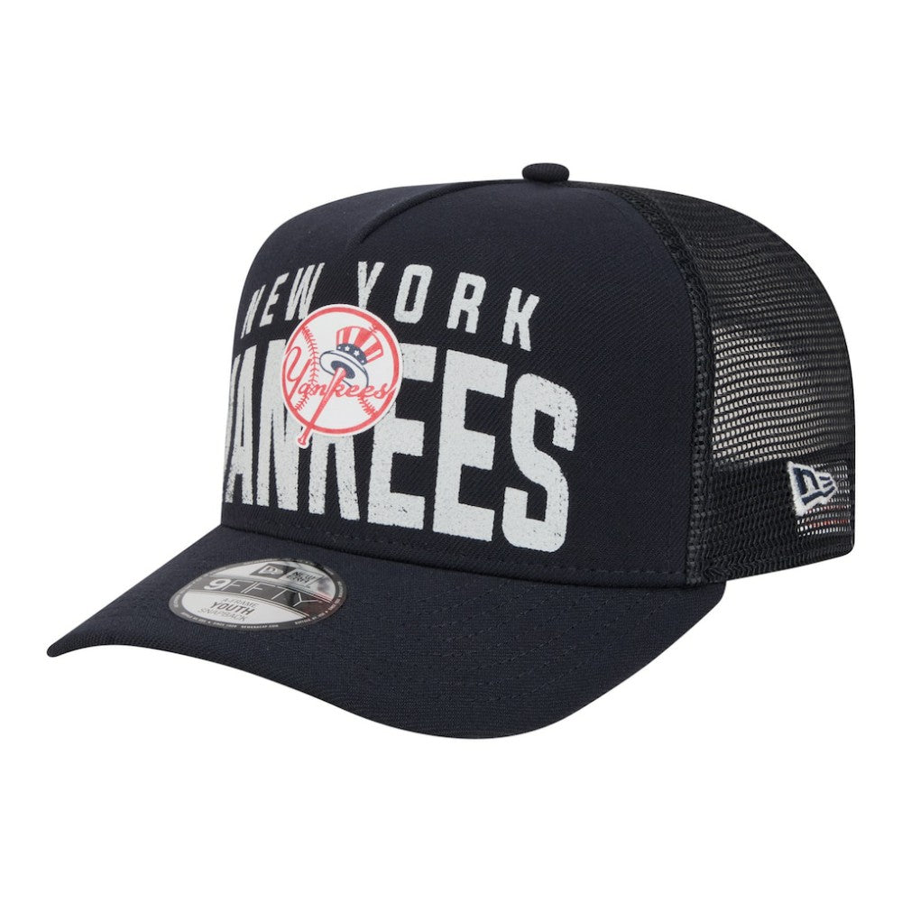 New York Yankees New Era Youth Logo Fade A-Frame 9FIFTY Snapback Hat - MLB