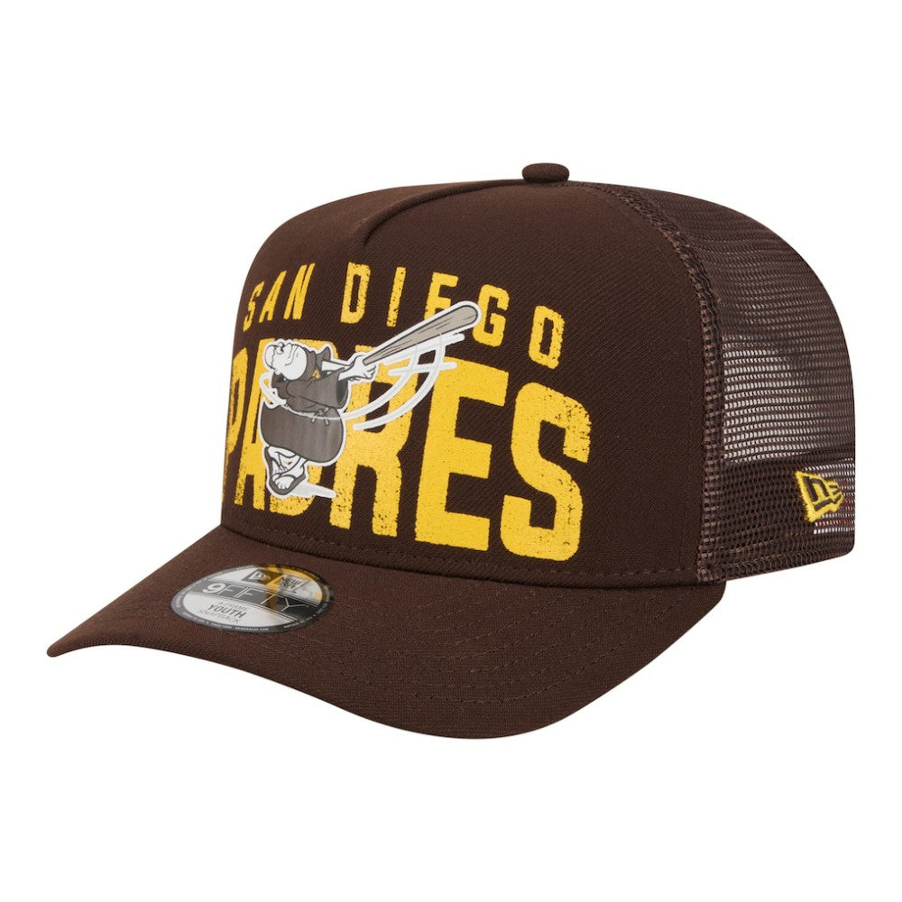 San Diego Padres New Era Youth Logo Fade A-Frame 9FIFTY Snapback Hat - MLB