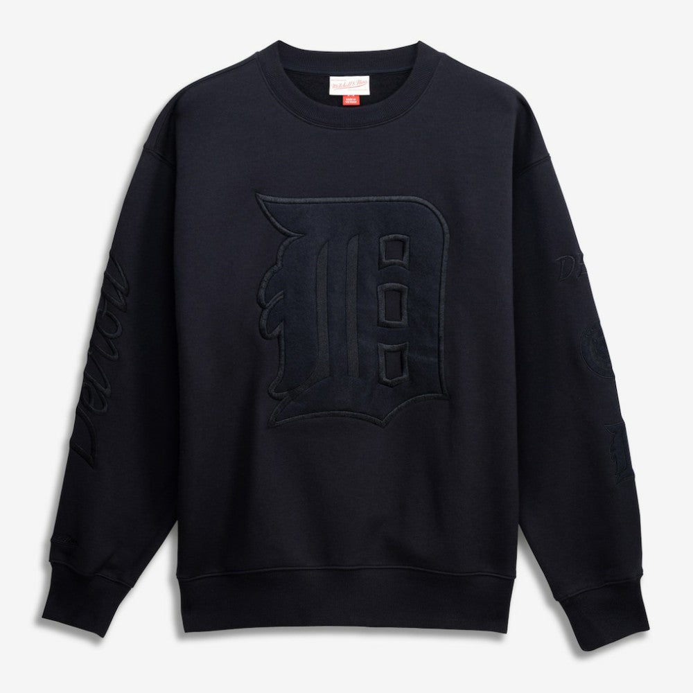 Detroit Tigers Mitchell & Ness Phantom Fleece Crewneck Sweatshirt - MLB