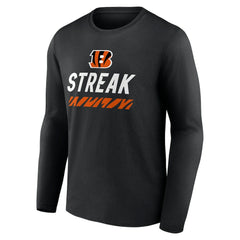 Cincinnati Bengals Streak Long Sleeve T-Shirt Black | NFL