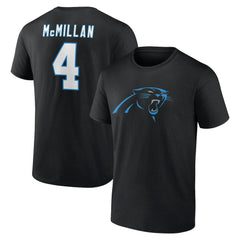 Tetairoa McMillan Carolina Panthers Icon Name & Number T-Shirt Black | NFL
