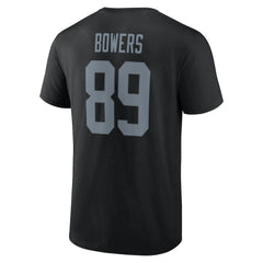 Brock Bowers Las Vegas Raiders Icon Name & Number T-Shirt Black | NFL