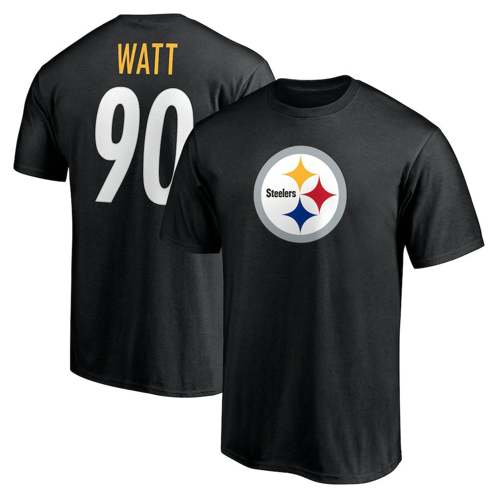 T.J. Watt Pittsburgh Steelers Icon Name & Number T-Shirt Black | NFL