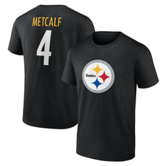 DK Metcalf Pittsburgh Steelers Icon Name & Number T-Shirt Black | NFL