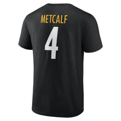 DK Metcalf Pittsburgh Steelers Icon Name & Number T-Shirt Black | NFL