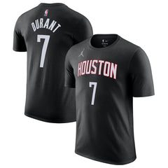 Kevin Durant Houston Rockets Jordan Brand Statement Edition Name & Number T-Shirt Black - NBA