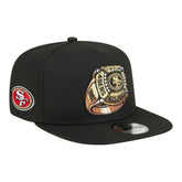 San Francisco 49ers New Era Super Bowl Ring 9FIFTY A-Frame Adjustable Hat Black | NFL