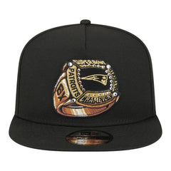 New England Patriots New Era Super Bowl Ring 9FIFTY A-Frame Adjustable Hat Black | NFL