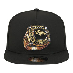 Denver Broncos New Era Super Bowl Ring 9FIFTY A-Frame Adjustable Hat Black | NFL