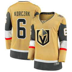 Kaedan Korczak Vegas Golden Knights Fanatics Women's Home Breakaway Jersey - Gold - NHL