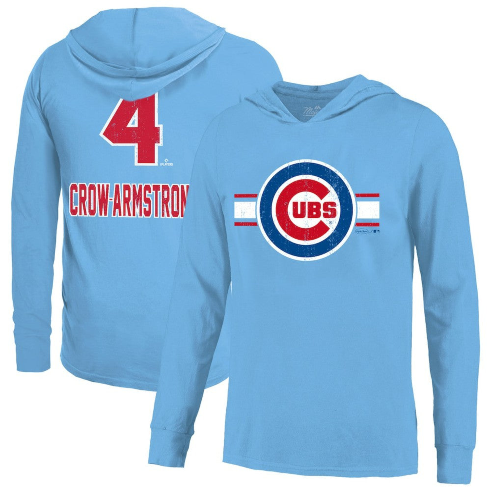 Pete Crow-Armstrong Chicago Cubs Majestic Threads Lightweight Name & Number Hoodie - MLB