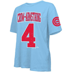 Pete Crow-Armstrong Chicago Cubs Majestic Threads Women's Oversized Name & Number T-Shirt - MLB