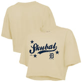 Tarik Skubal Detroit Tigers Majestic Threads Women's Boxy Crop Top - MLB
