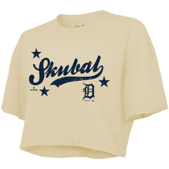 Tarik Skubal Detroit Tigers Majestic Threads Women's Boxy Crop Top - MLB