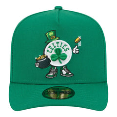 Boston Celtics Injection Cartoon Logo A-Frame 59FIFTY Fitted Hat Kelly Green - NBA