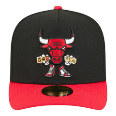 Chicago Bulls Injection Cartoon Logo A-Frame 59FIFTY Fitted Hat Black - NBA