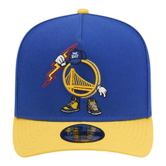 Golden State Warriors Injection Cartoon Logo A-Frame 9FIFTY Adjustable Hat Royal - NBA