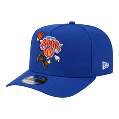 New York Knicks Injection Cartoon Logo A-Frame 9FIFTY Adjustable Hat Blue - NBA