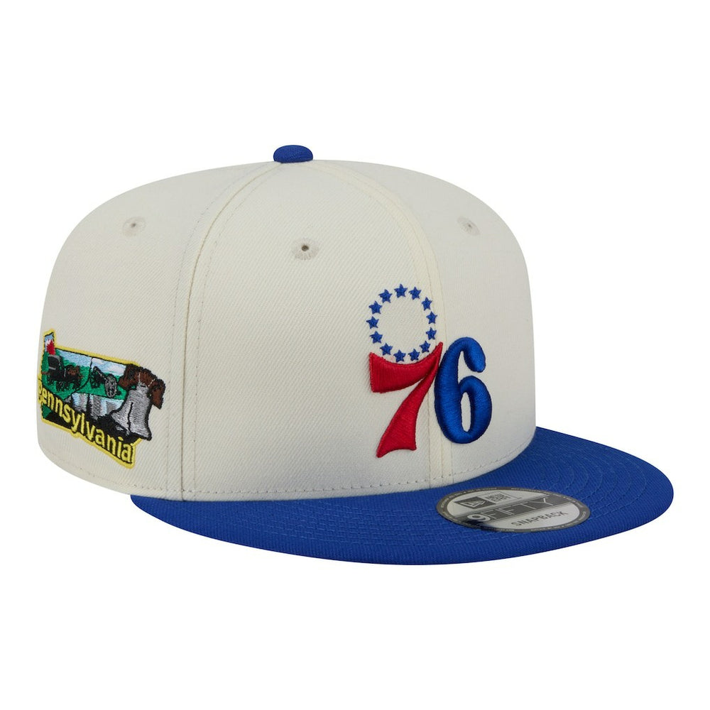 Philadelphia 76ers Injection Localized 9FIFTY Snapback Hat White - NBA