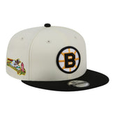 Boston Bruins New Era Injection Localized Two-Tone 9FIFTY Snapback Hat - White/Black - NHL