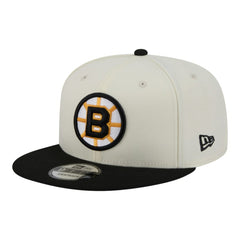 Boston Bruins New Era Injection Localized Two-Tone 9FIFTY Snapback Hat - White/Black - NHL