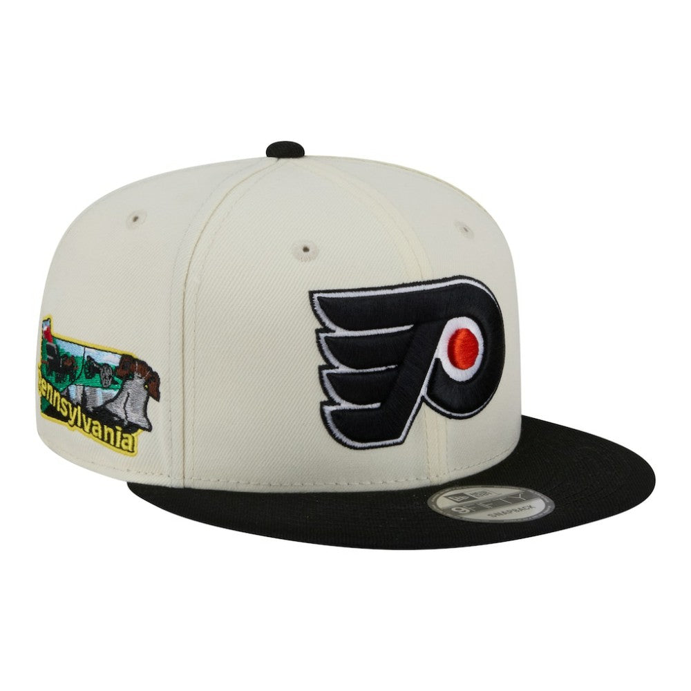 Philadelphia Flyers New Era Injection Localized Two-Tone 9FIFTY Snapback Hat - White/Black - NHL