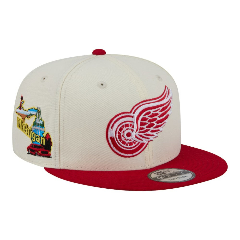 Detroit Red Wings New Era Injection Localized Two-Tone 9FIFTY Snapback Hat - White/Red - NHL