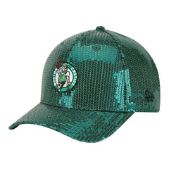 Boston Celtics Women's Sequin M-Crown 9FORTY Adjustable Hat Kelly Green - NBA