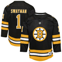 Jeremy Swayman Boston Bruins Outerstuff Youth Home Replica Jersey - Black - NHL