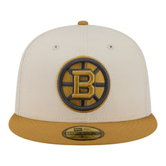 Boston Bruins New Era Colorpack Two-Tone 59FIFTY Fitted Hat - Cream/Tan - NHL