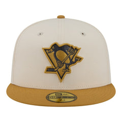 Pittsburgh Penguins New Era Colorpack Two-Tone 59FIFTY Fitted Hat - Cream/Tan - NHL