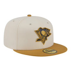 Pittsburgh Penguins New Era Colorpack Two-Tone 59FIFTY Fitted Hat - Cream/Tan - NHL