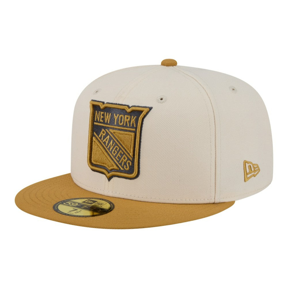 New York Rangers New Era Colorpack Two-Tone 59FIFTY Fitted Hat - Cream/Tan - NHL