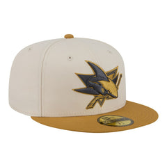 San Jose Sharks New Era Colorpack Two-Tone 59FIFTY Fitted Hat - Cream/Tan - NHL
