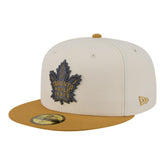 Toronto Maple Leafs New Era Colorpack Two-Tone 59FIFTY Fitted Hat - Cream/Tan - NHL