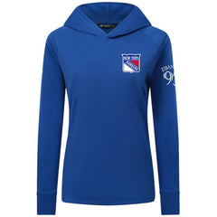 Mika Zibanejad New York Rangers Levelwear Women's Impression Name & Number Raglan Hoodie - Blue - NHL
