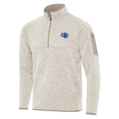 Orlando Magic Antigua New Logo Fortune Quarter-Zip Pullover Jacket Oatmeal - NBA