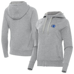 Orlando Magic Antigua Women's New Logo Victory Full-Zip Hooded Sweatshirt Heather Gray - NBA