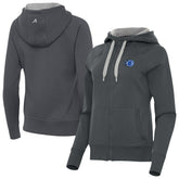 Orlando Magic Antigua Women's New Logo Victory Full-Zip Hooded Sweatshirt Charcoal - NBA