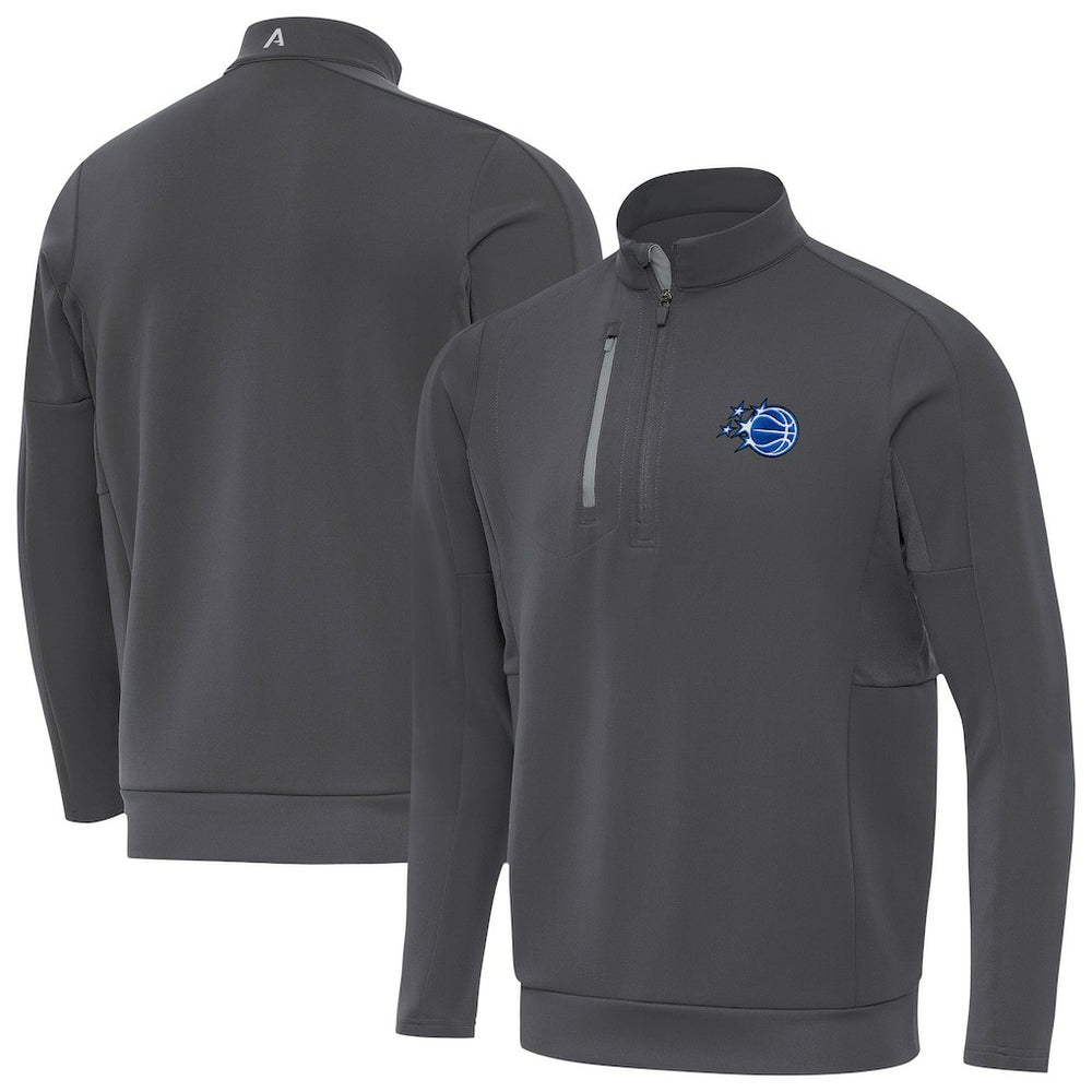 Orlando Magic Antigua New Logo Generation Quarter-Zip Pullover Top Pewter - NBA