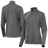 Orlando Magic Antigua Women's New Logo Mentor Long Sleeve Quarter-Zip Mock Polo Heather Black - NBA