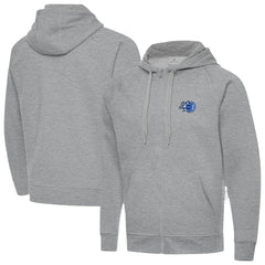 Orlando Magic Antigua New Logo Tall Victory Full-Zip Hooded Sweatshirt Heather Gray - NBA