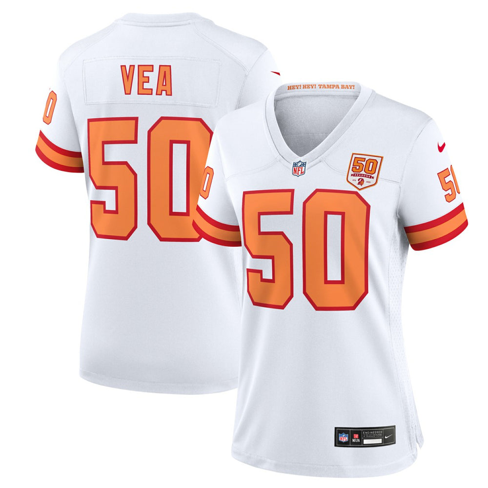 Vita Vea '76 Tampa Bay Buccaneers Women's 50th Season Game Jersey White | Nike for Sale